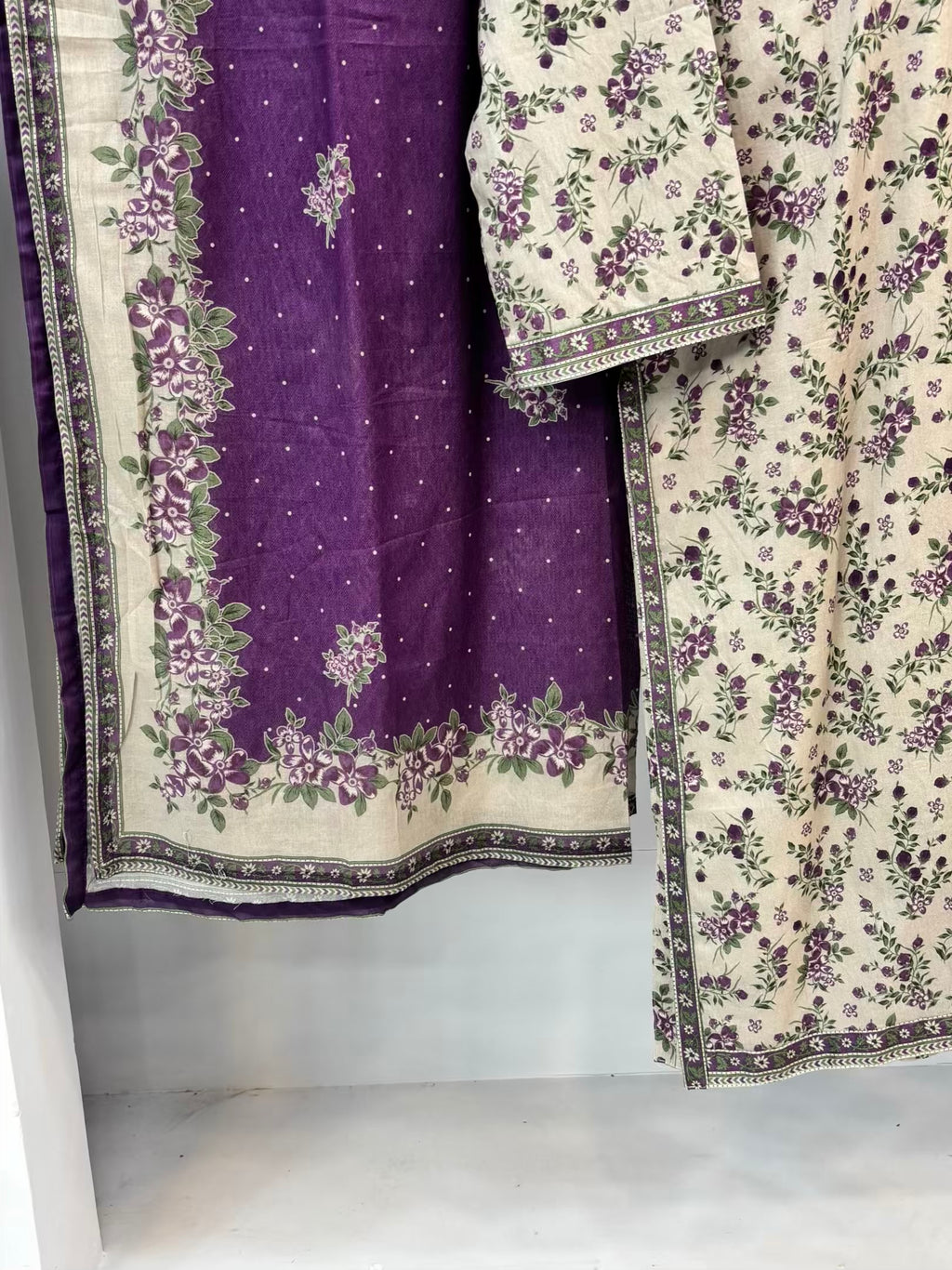 Creamy Lavender Exclusive Printed Lawn PL19-B | Summers | Stitched | 3 Piece.