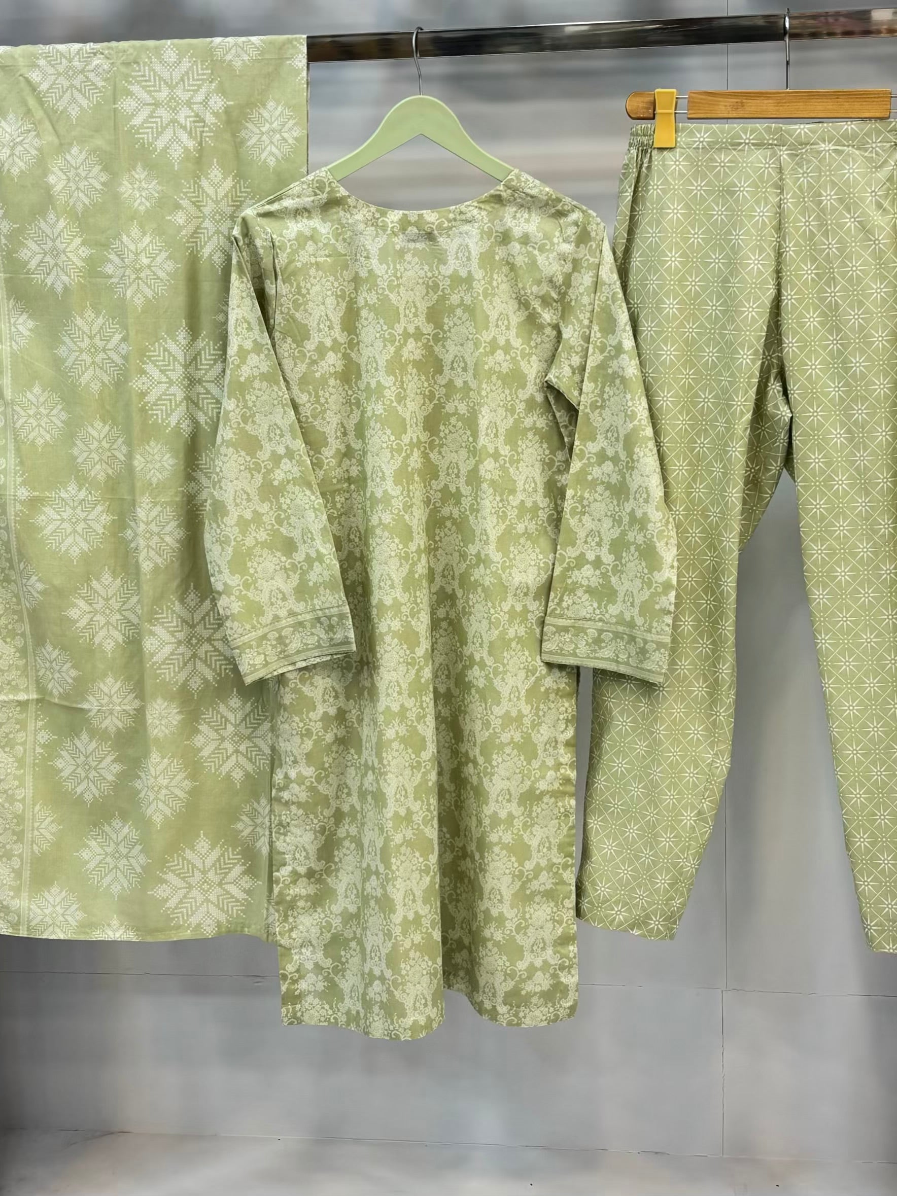Cool Shades Pistachio Green Printed Lawn PL12-H | Summers | Stitched | 3 Piece.