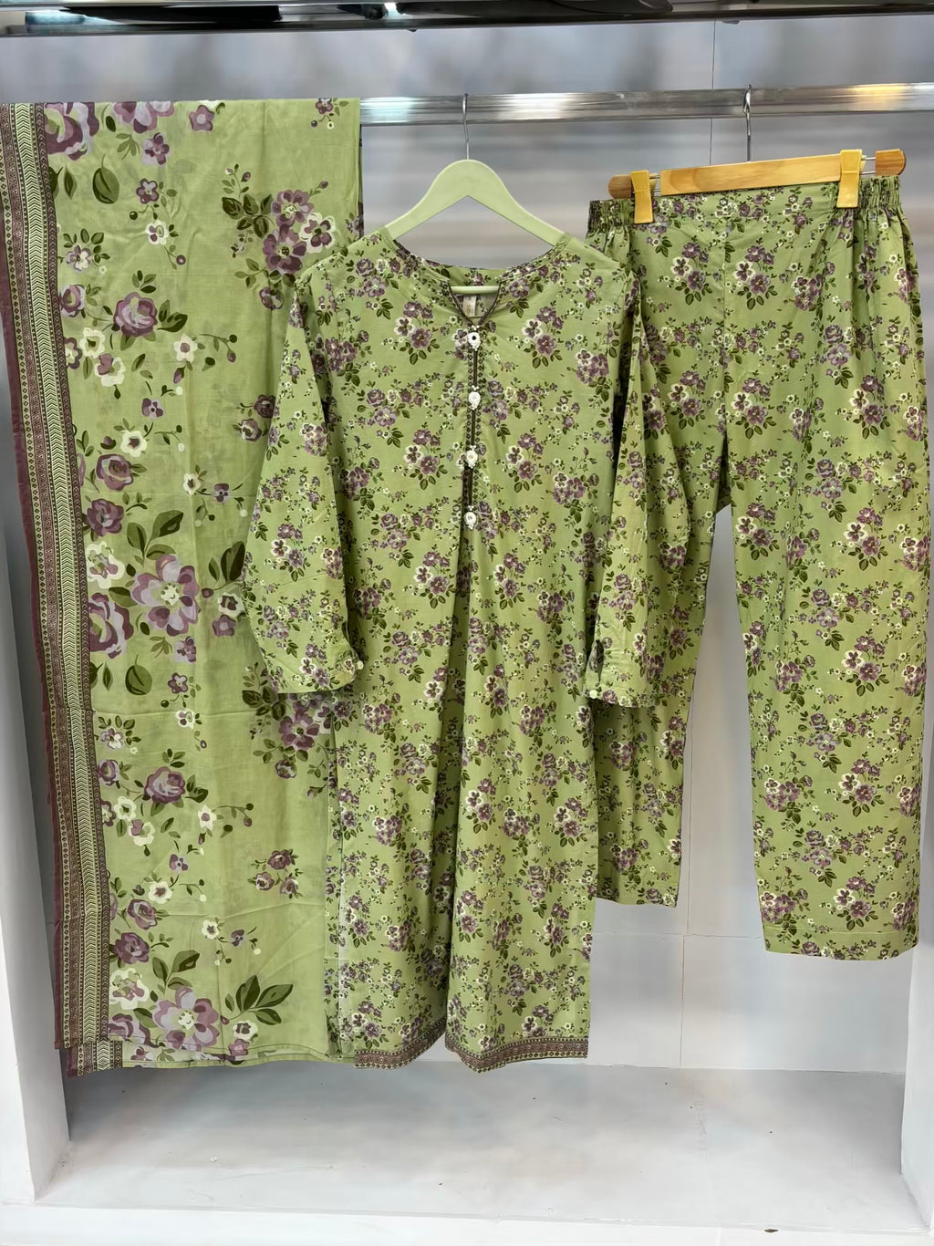 Pistachio Petals Exclusive Printed Lawn PL19-G | Summers | Stitched | 3 Piece