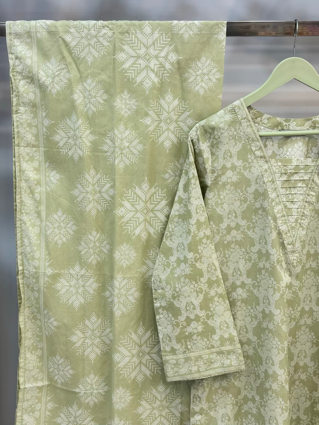 Cool Shades Pistachio Green Printed Lawn PL12-H | Summers | Stitched | 3 Piece.