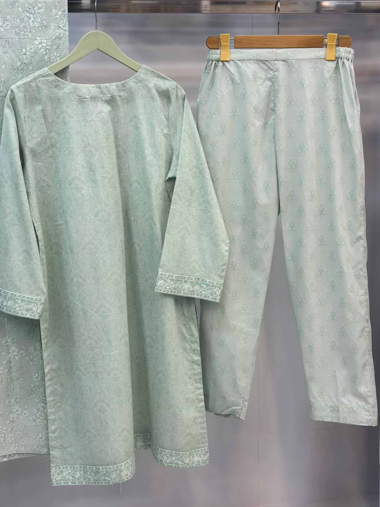 Cool Shades Mint Green Printed Lawn PL12-D | Summer | Stitched | 3 Piece.