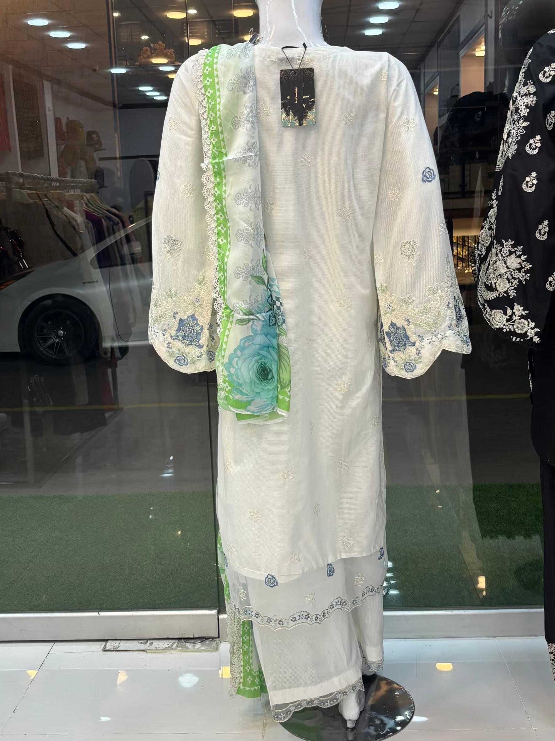 Ivory Bloom Exclusive Cambric Cotton C03-A | Stitched | Summers | 3 Piece.