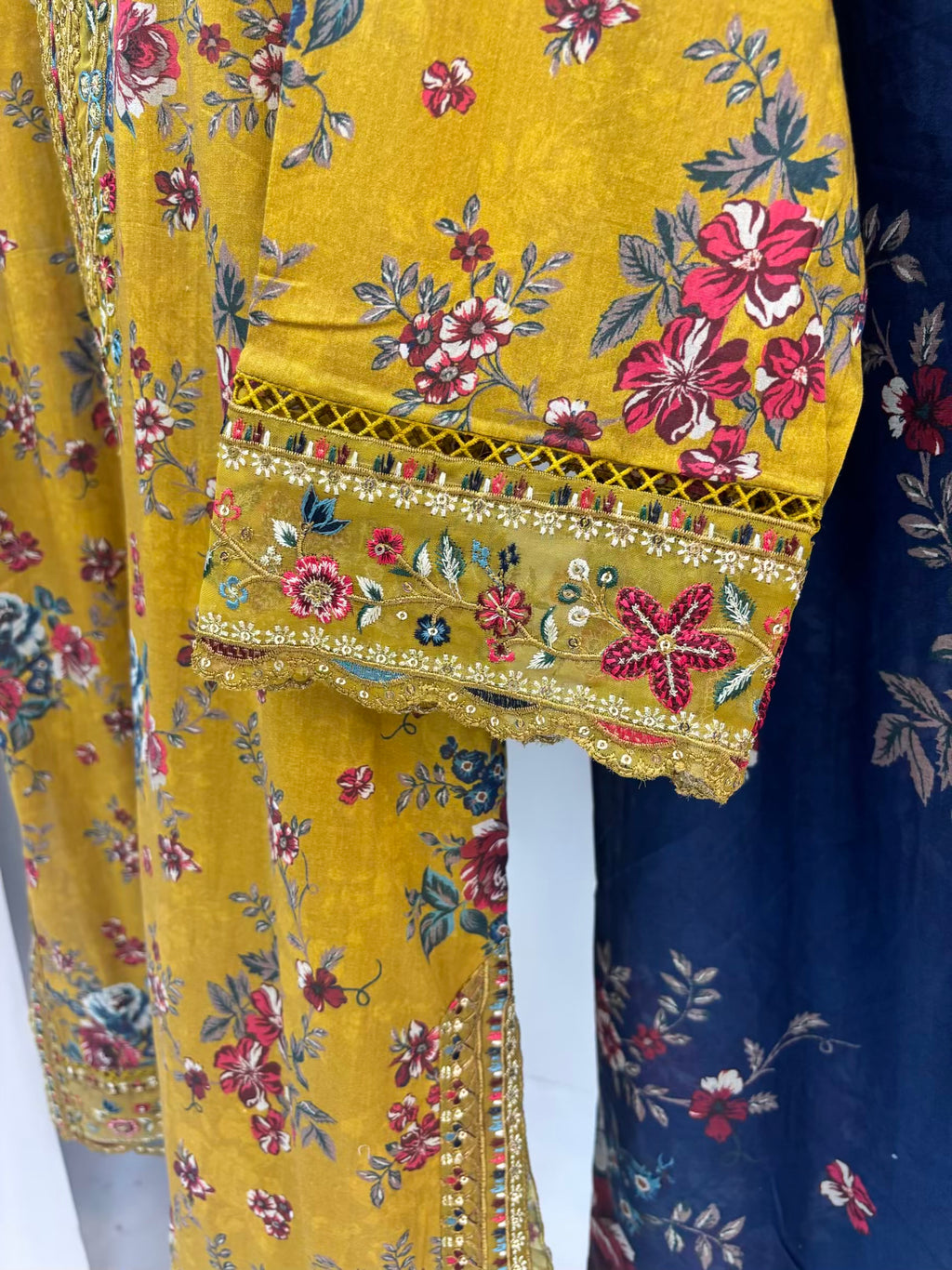 Golden Petals Printed Embroidered Lawn L10-A | Summers | Stitched | 3 Piece