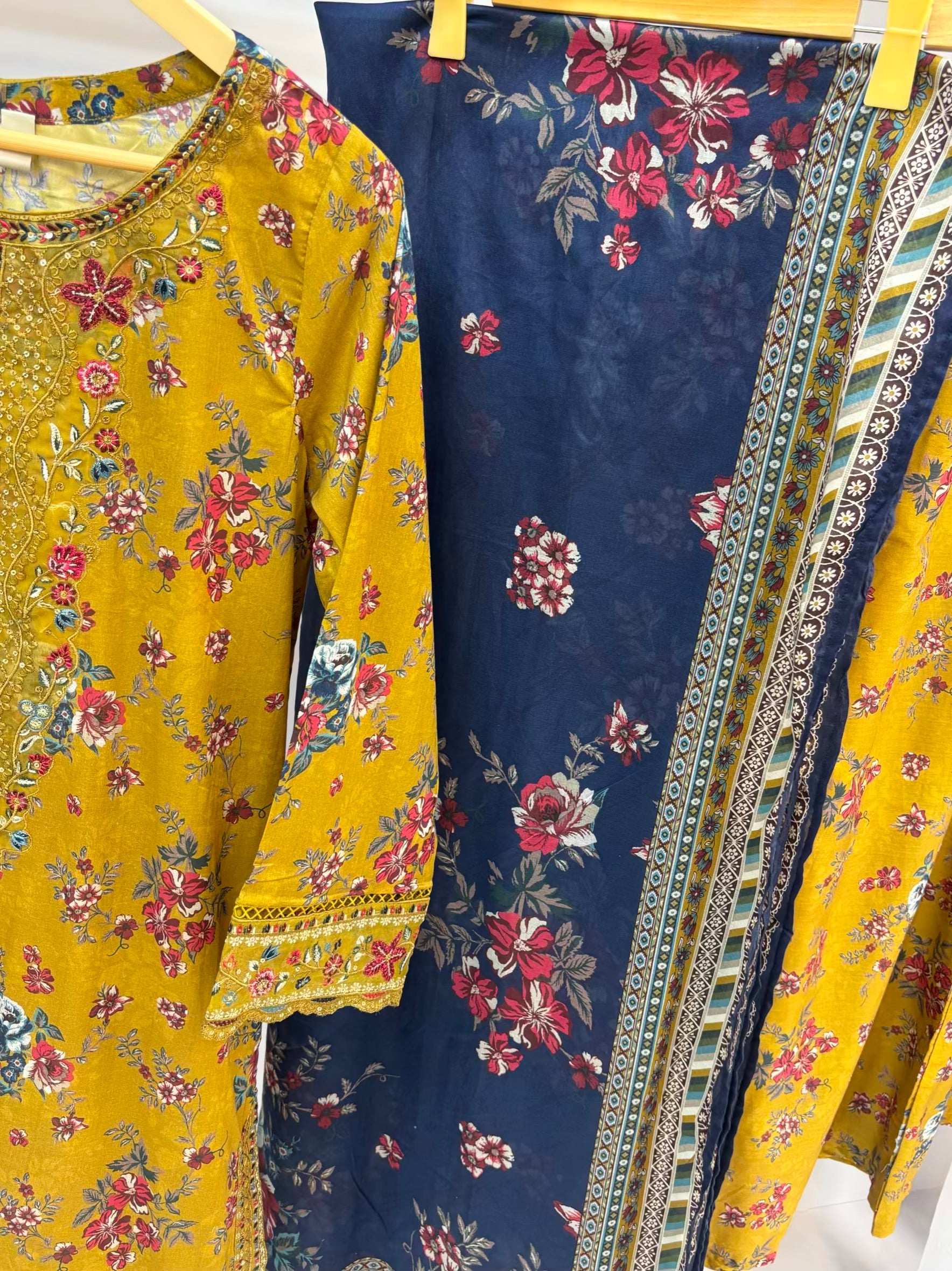 Golden Petals Printed Embroidered Lawn L10-A | Summers | Stitched | 3 Piece