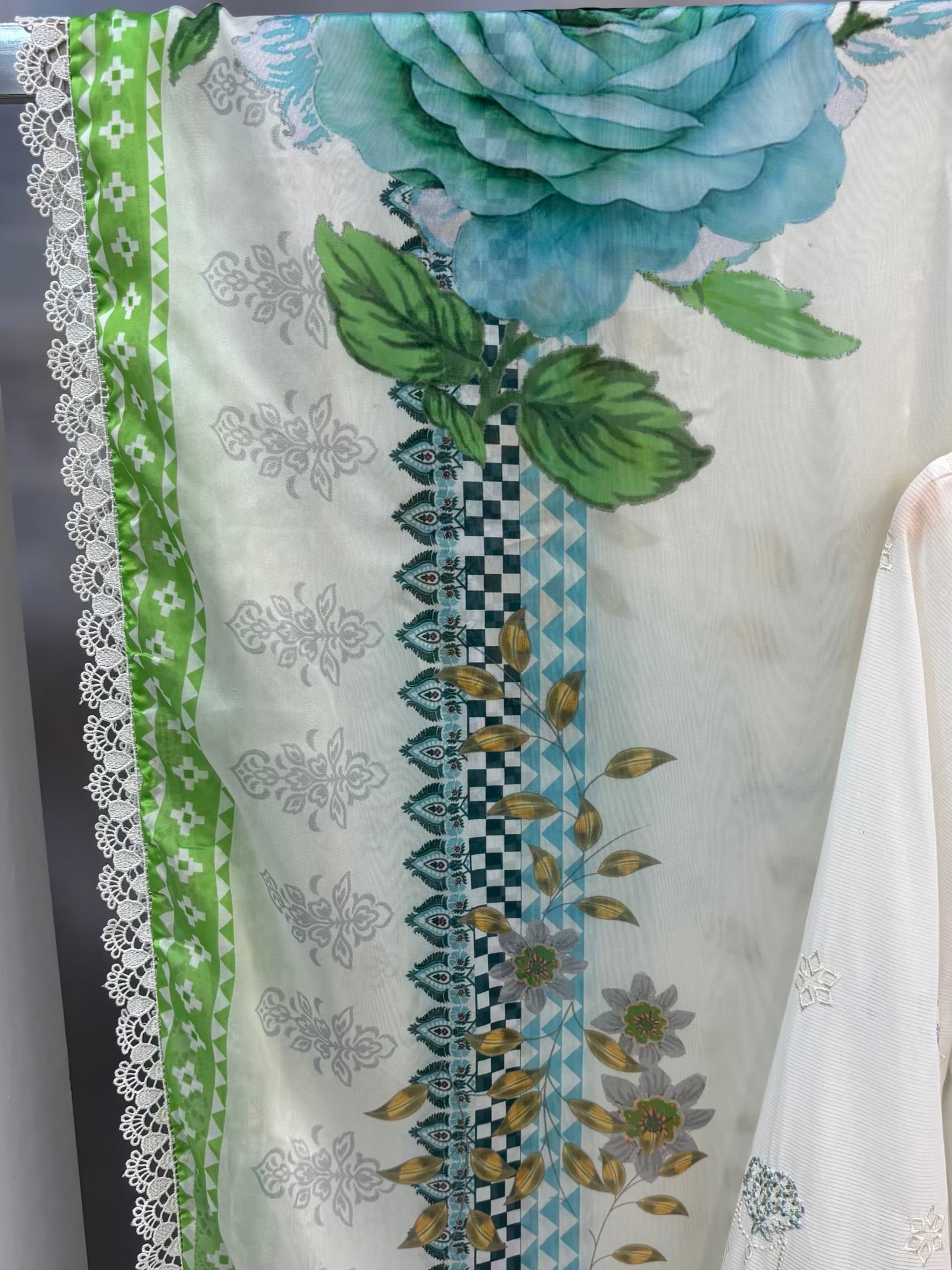 Ivory Bloom Exclusive Cambric Cotton C03-A | Stitched | Summers | 3 Piece.