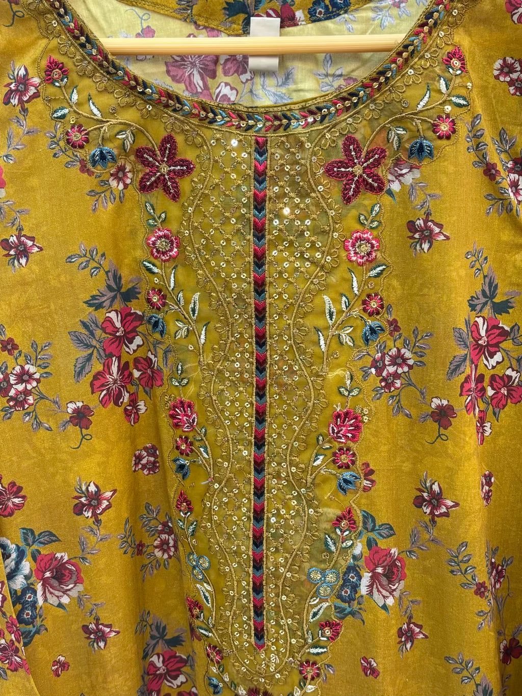Golden Petals Printed Embroidered Lawn L10-A | Summers | Stitched | 3 Piece