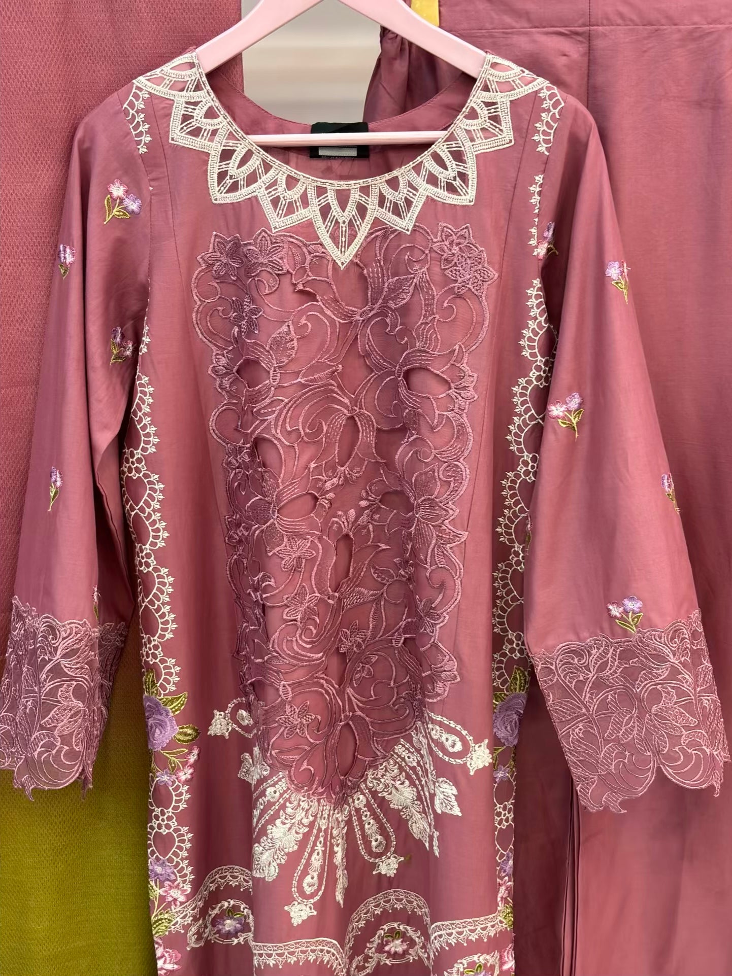 Serafina Blush Embroidered Exclusive Cambric Cotton C01-A | Stitched | 3 Piece