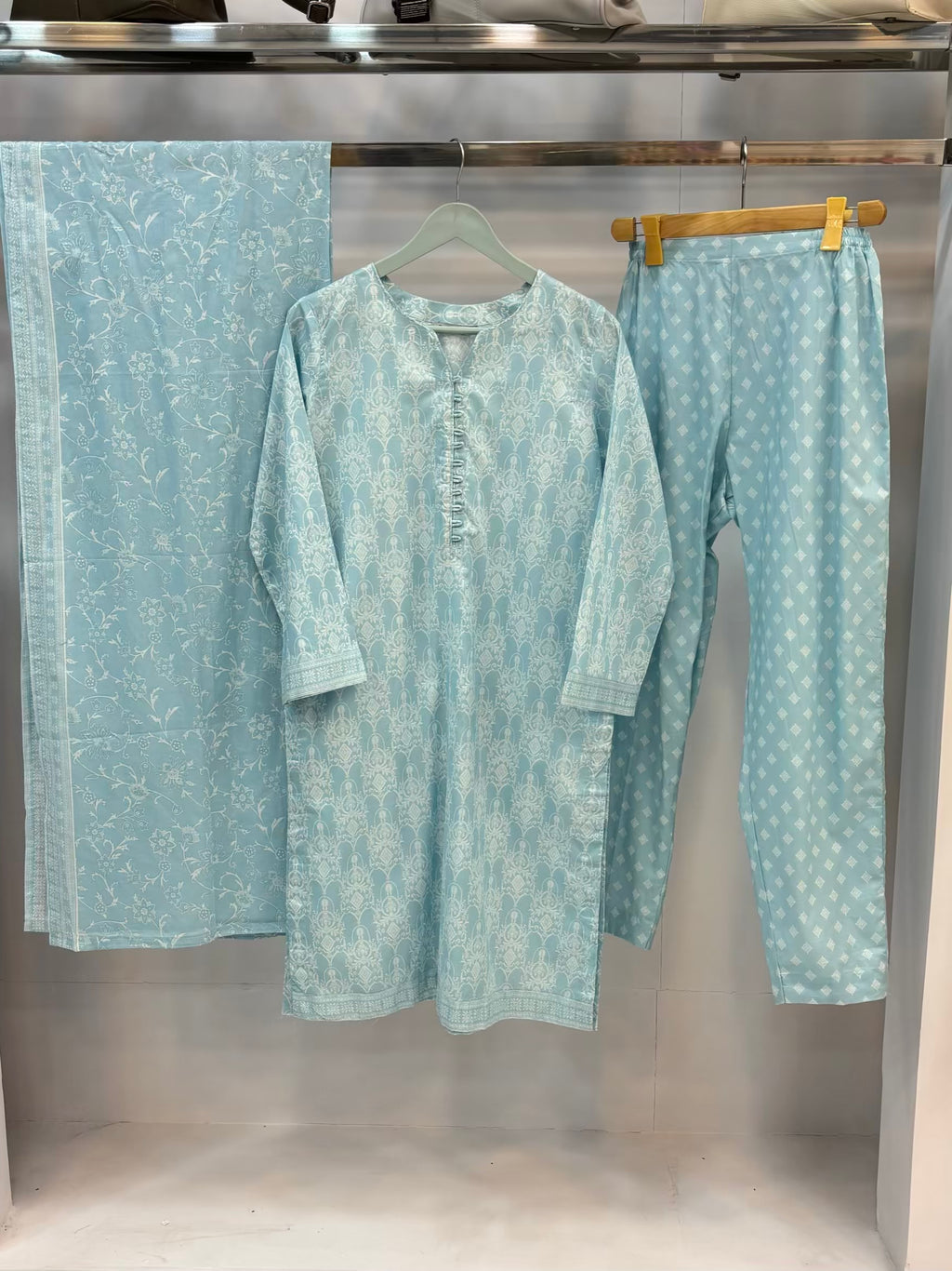 Cool Shades Powder Blue Printed Lawn PL12-G | Summers | Stitched | 3 Piece