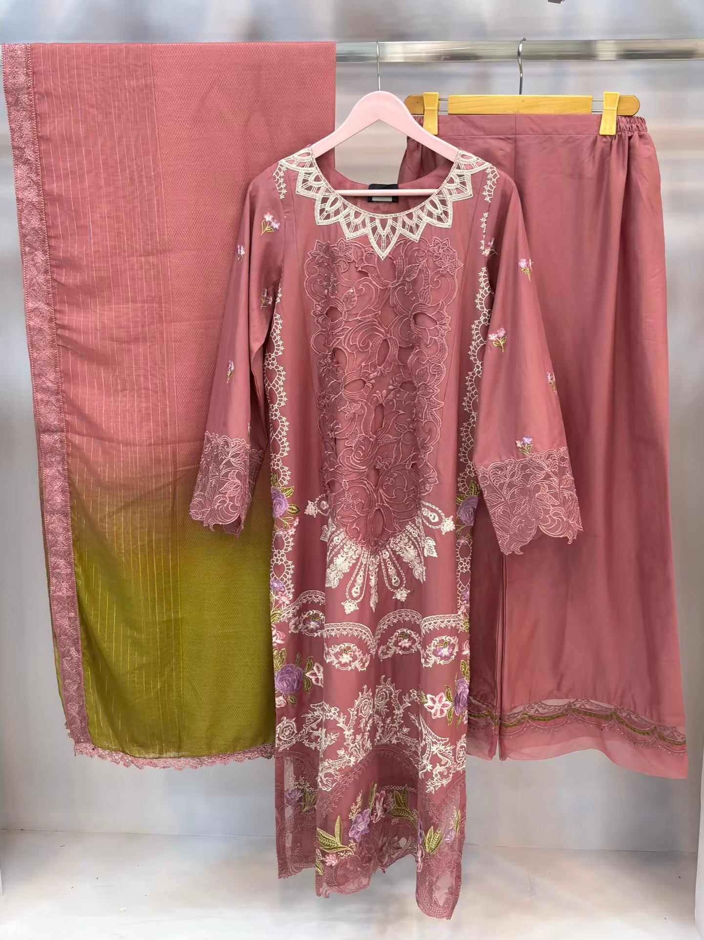 Serafina Blush Embroidered Exclusive Cambric Cotton C01-A | Stitched | 3 Piece