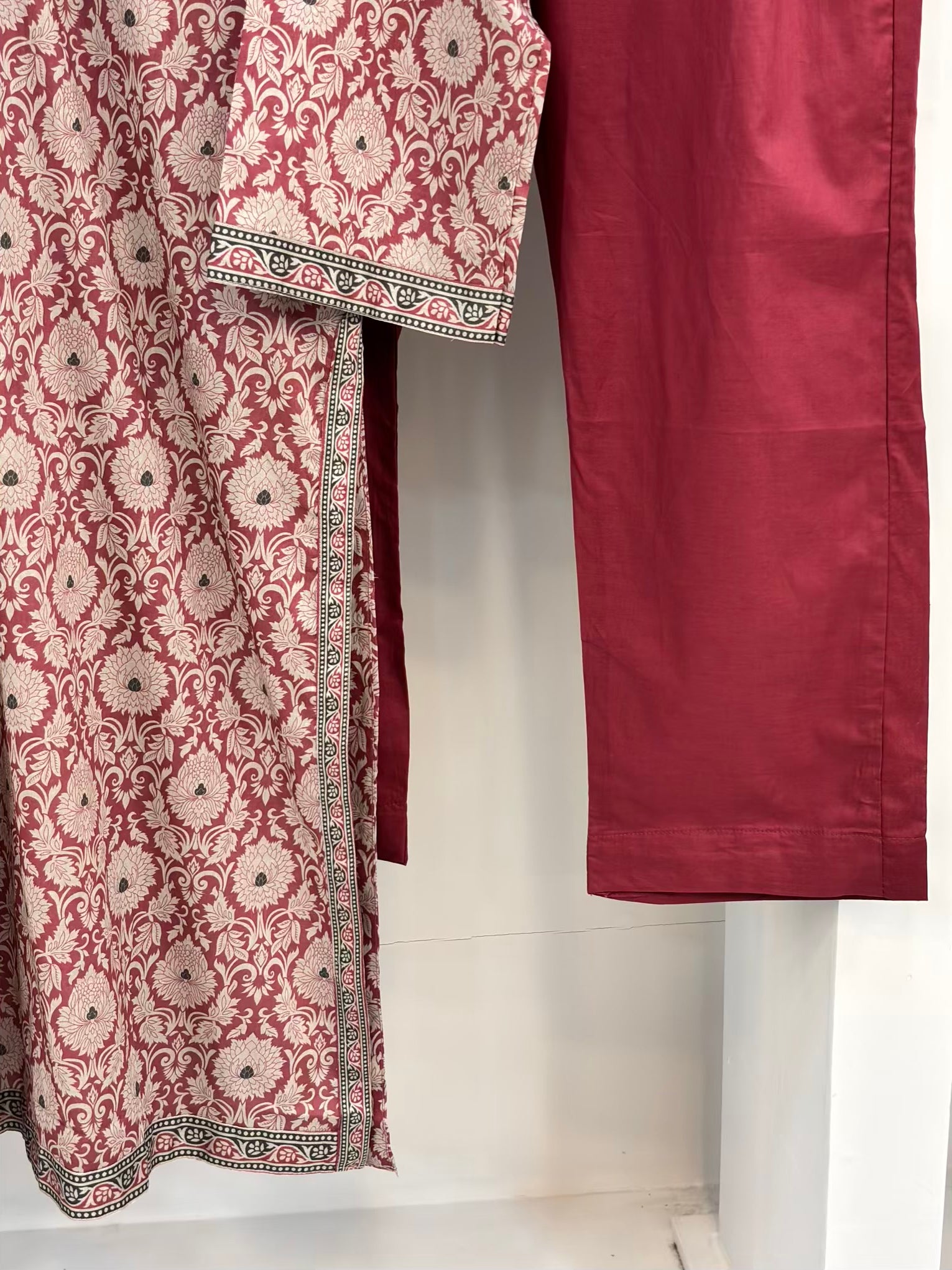 Berry Red Floral Exclusive Printed Lawn PL19-C | Summers | Stitched | 3 Piece