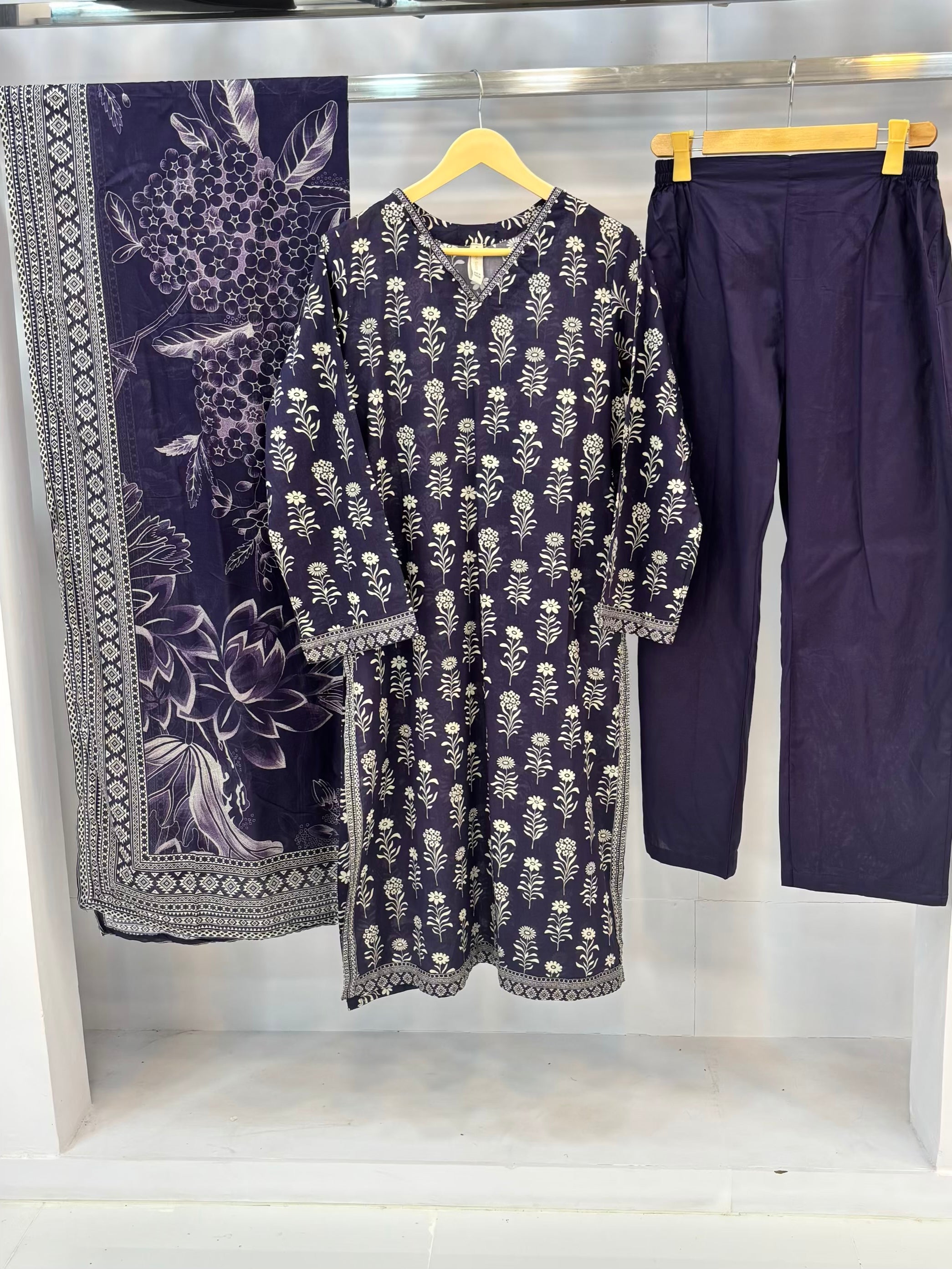 Midnight Bloom Exclusive Printed Lawn PL19-E | Summers | Stitched | 3 Piece