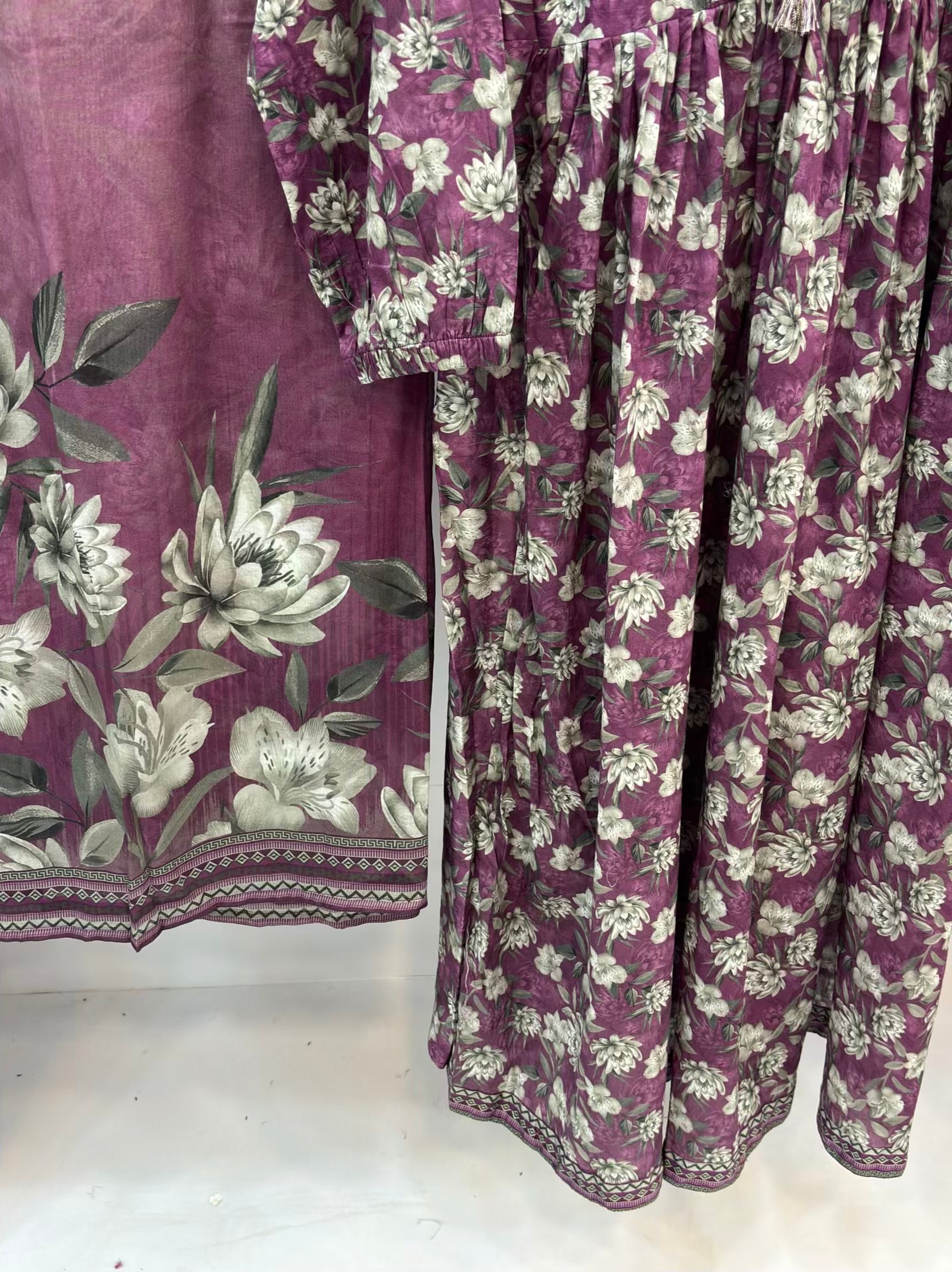 Purple Bloom Printed Lawn Frawk PLF03-A | Stitched | 3 Piece