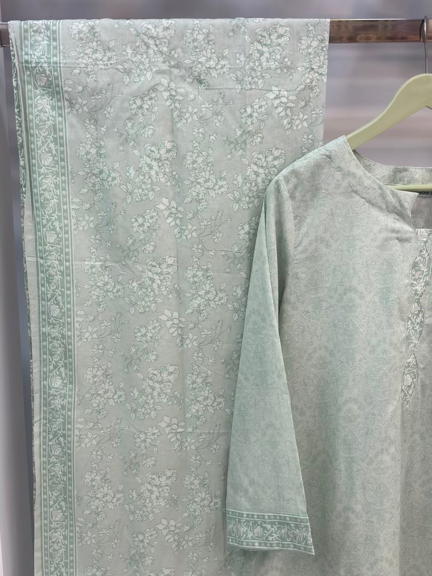 Cool Shades Mint Green Printed Lawn PL12-D | Summer | Stitched | 3 Piece.