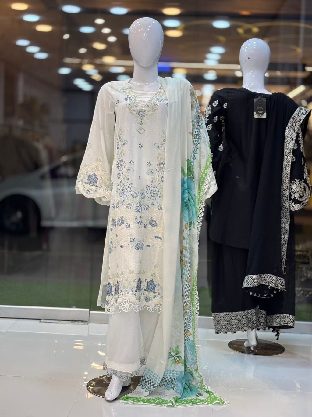 Ivory Bloom Exclusive Cambric Cotton C03-A | Stitched | Summers | 3 Piece.