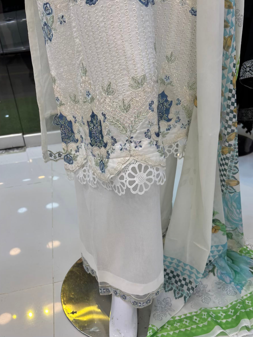 Ivory Bloom Exclusive Cambric Cotton C03-A | Stitched | Summers | 3 Piece.