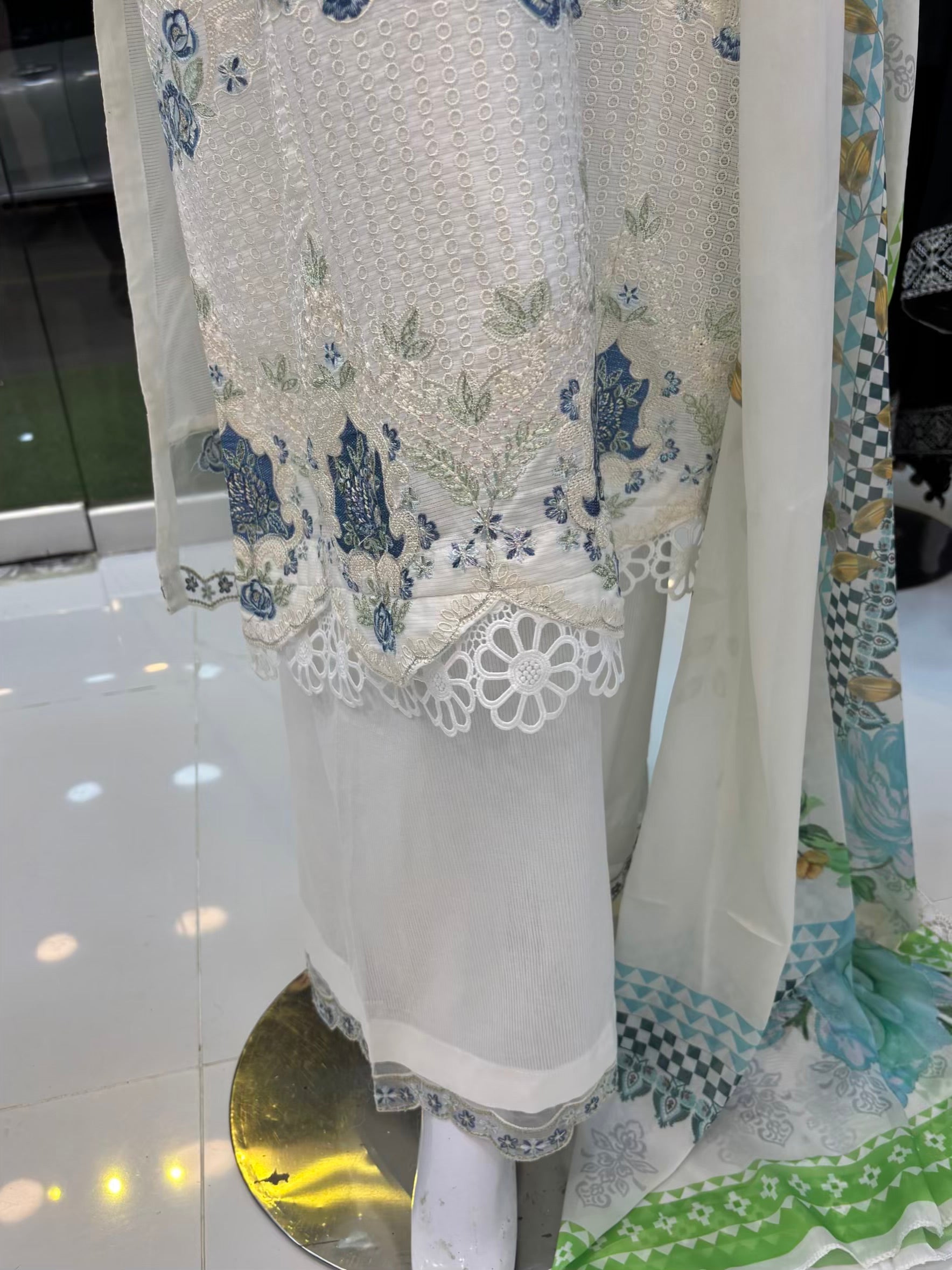 Ivory Bloom Exclusive Cambric Cotton C03-A | Stitched | Summers | 3 Piece.