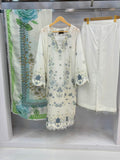 Ivory Bloom Exclusive Cambric Cotton C03-A | Stitched | Summers | 3 Piece.